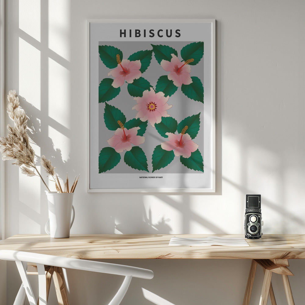Hibiscus - National flower of Haiti Poster