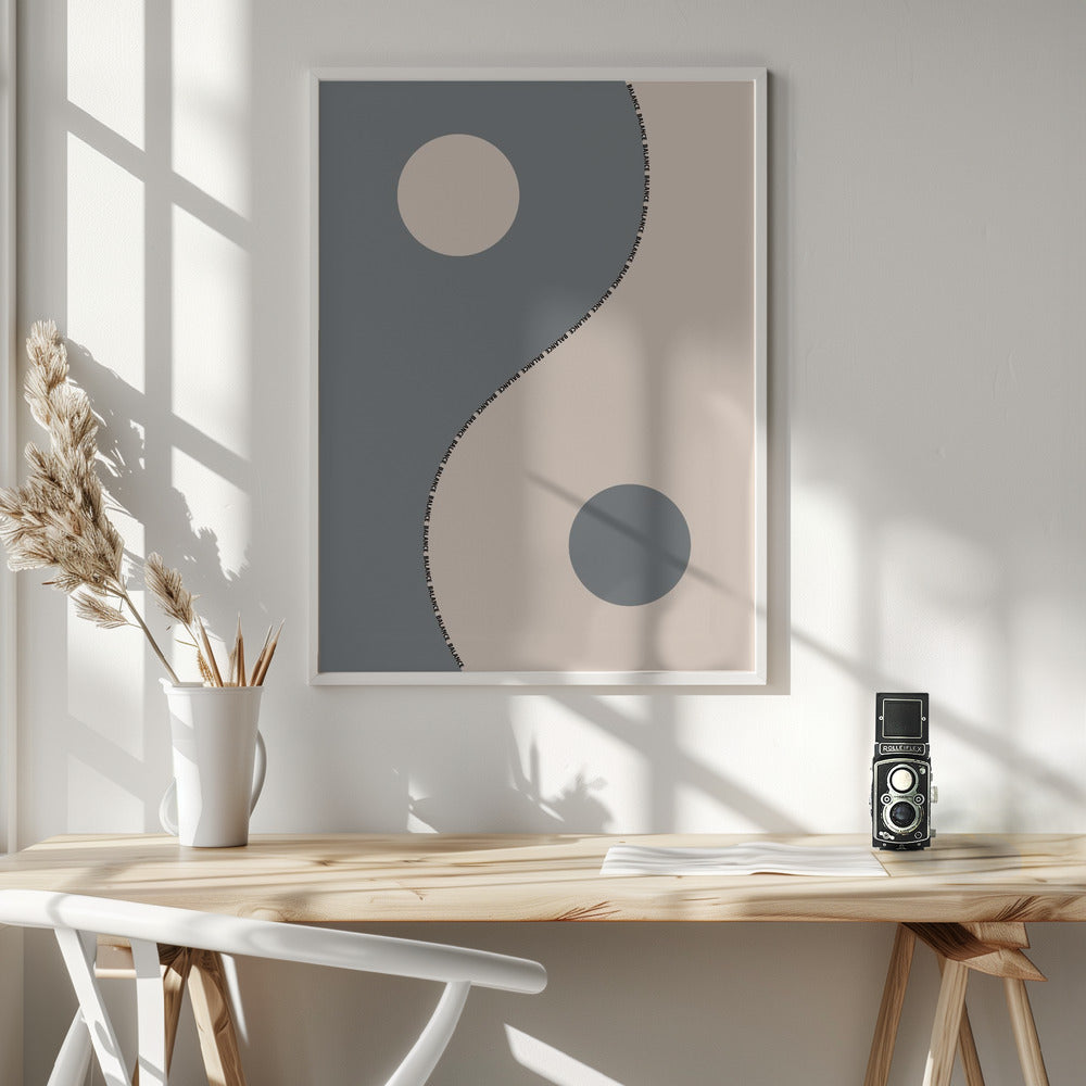 Balance gray Poster