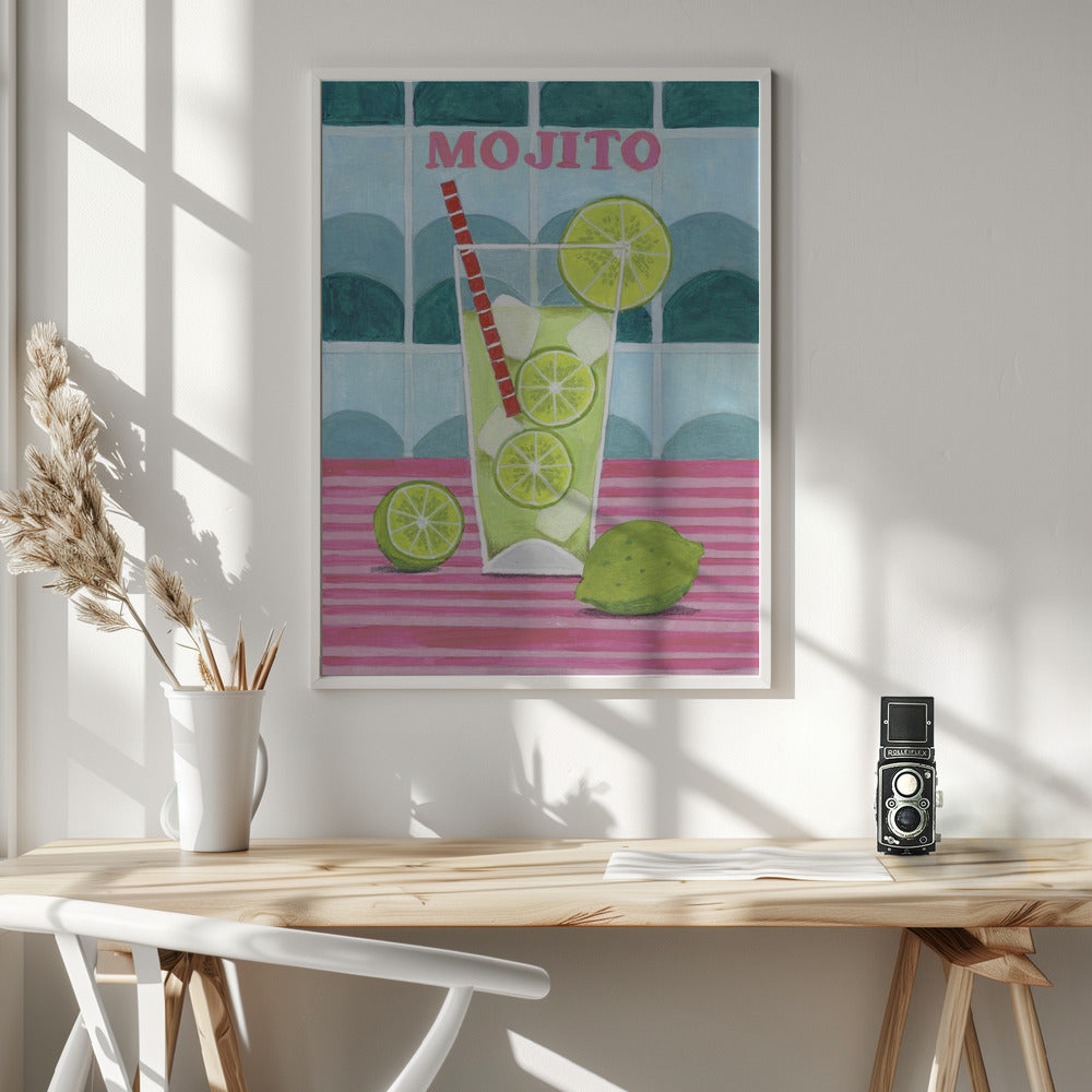 Glass of Mjito Poster