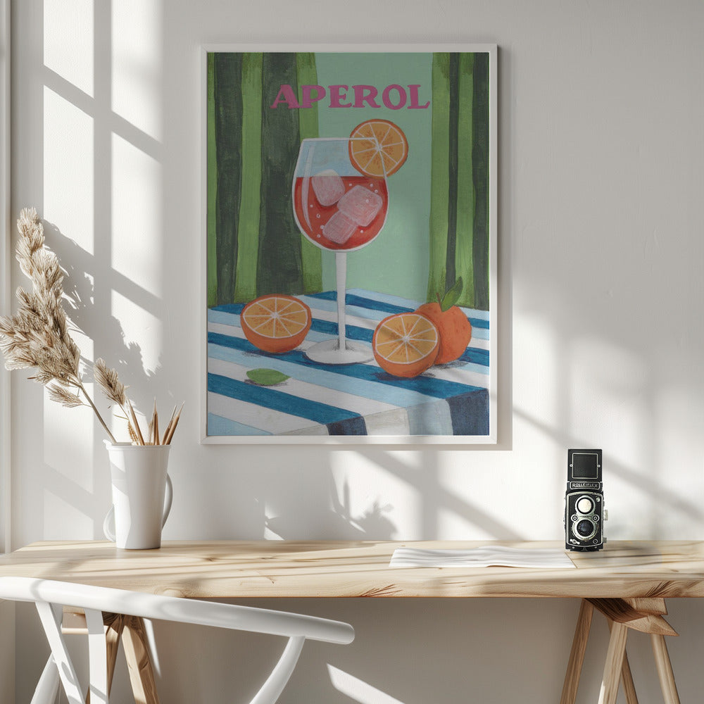 Aperol Spritz Cocktail Poster