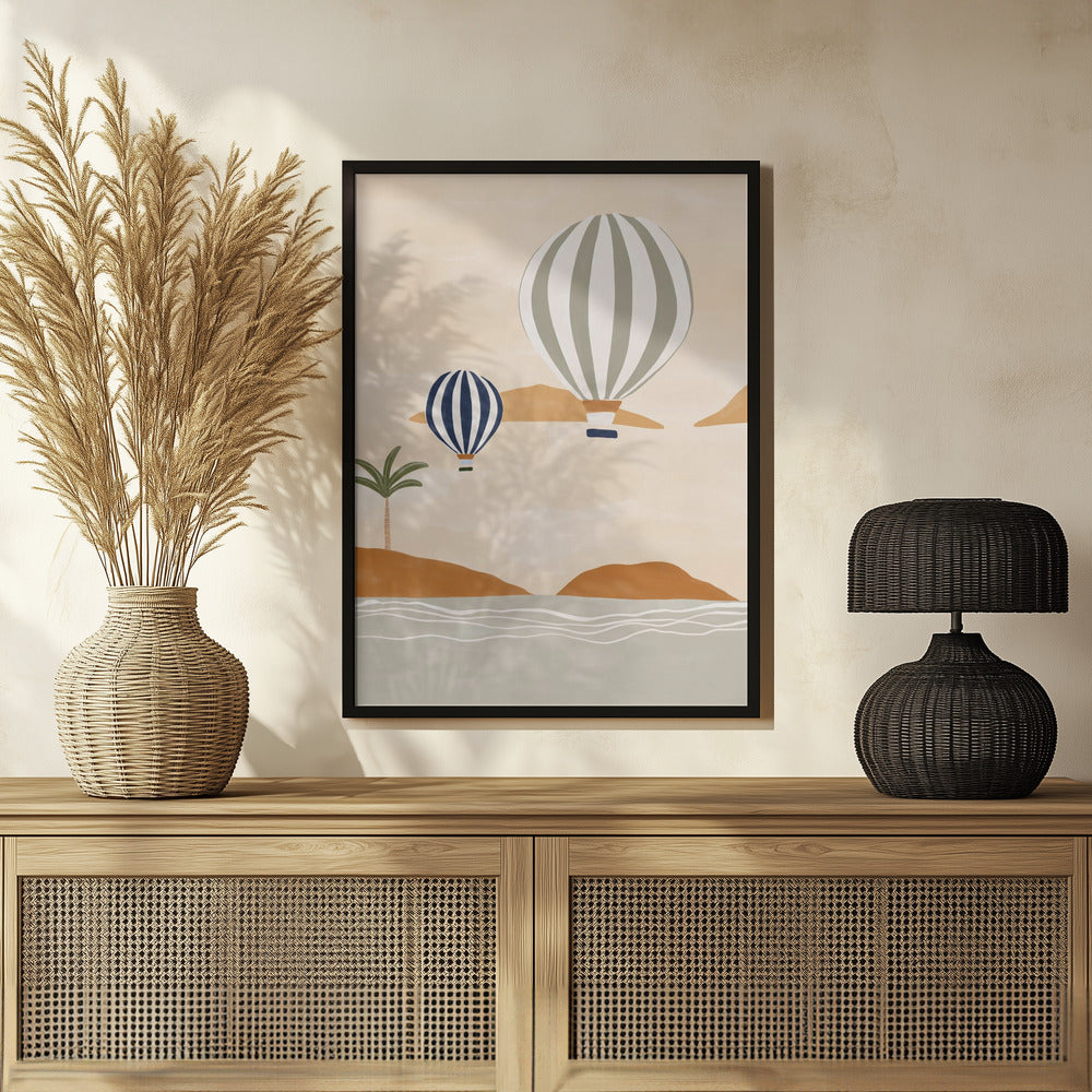 Airballoons In Dessert Poster