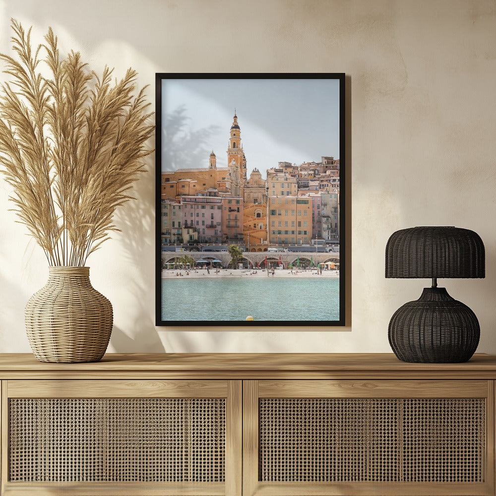 Skyline of Menton Poster