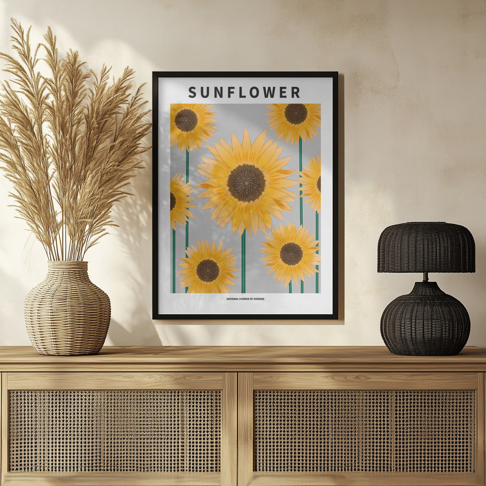 Sunflower - National flower och Ukraine Poster