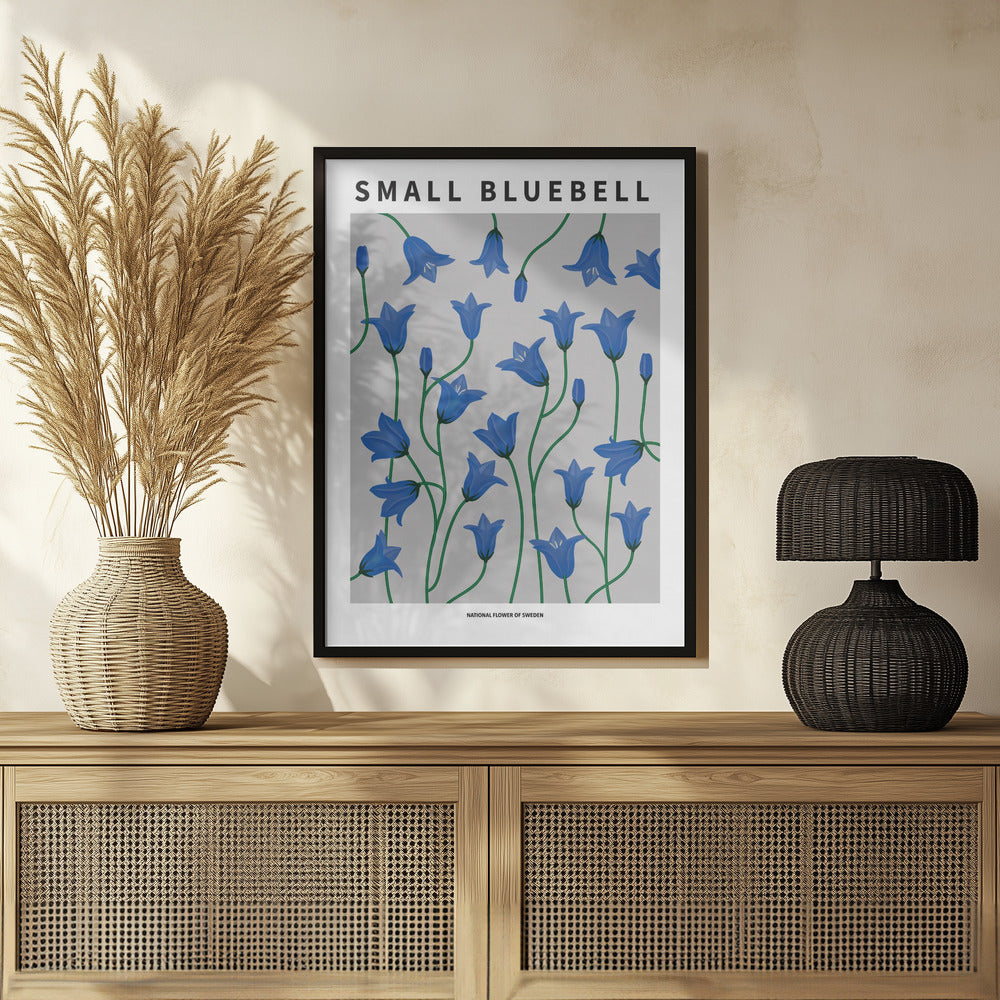 Small Bluebell - National flower of Sweden Poster