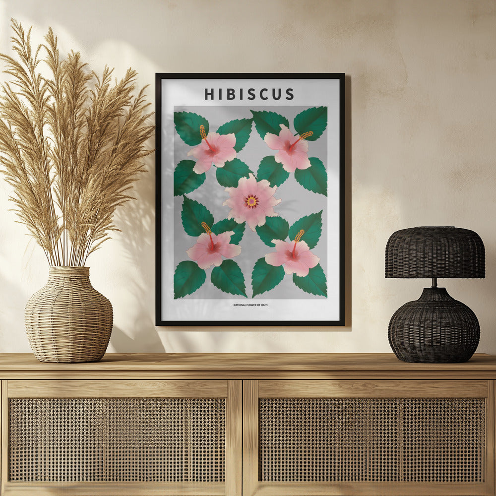 Hibiscus - National flower of Haiti Poster