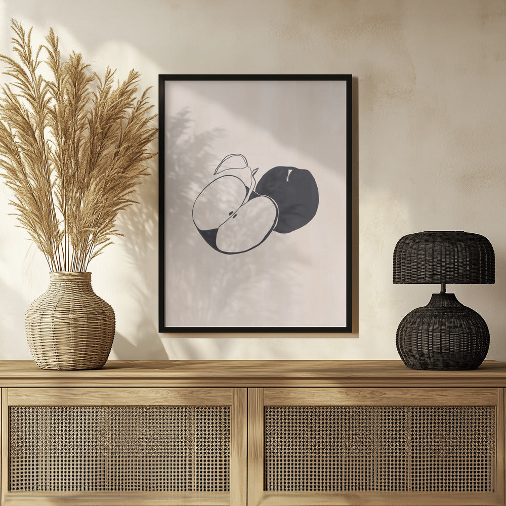 Apple Line Art Print Poster