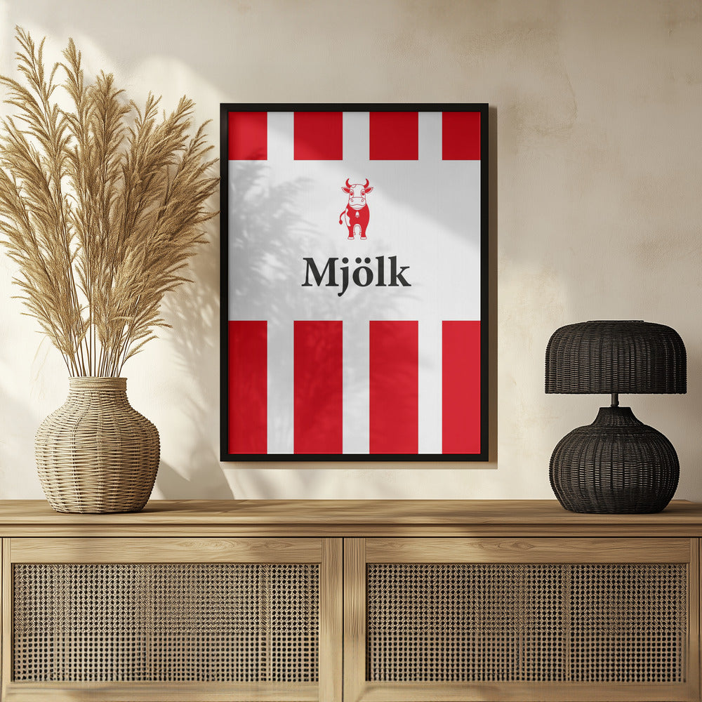 Mjölk Röd Poster