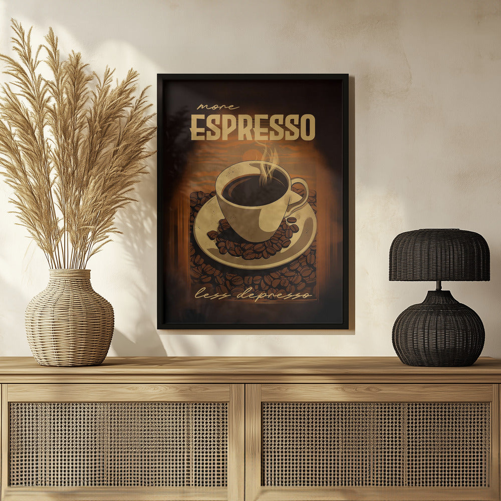 More Espresso Less Depresso Poster