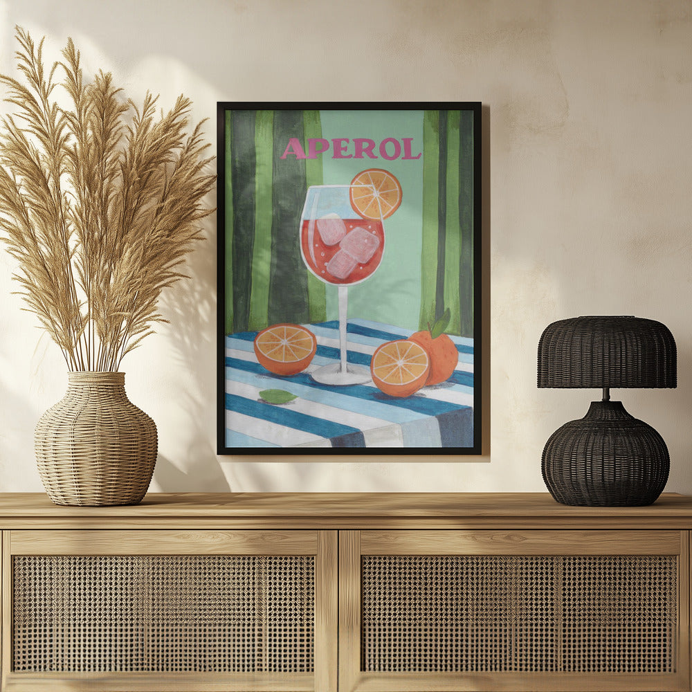 Aperol Spritz Cocktail Poster