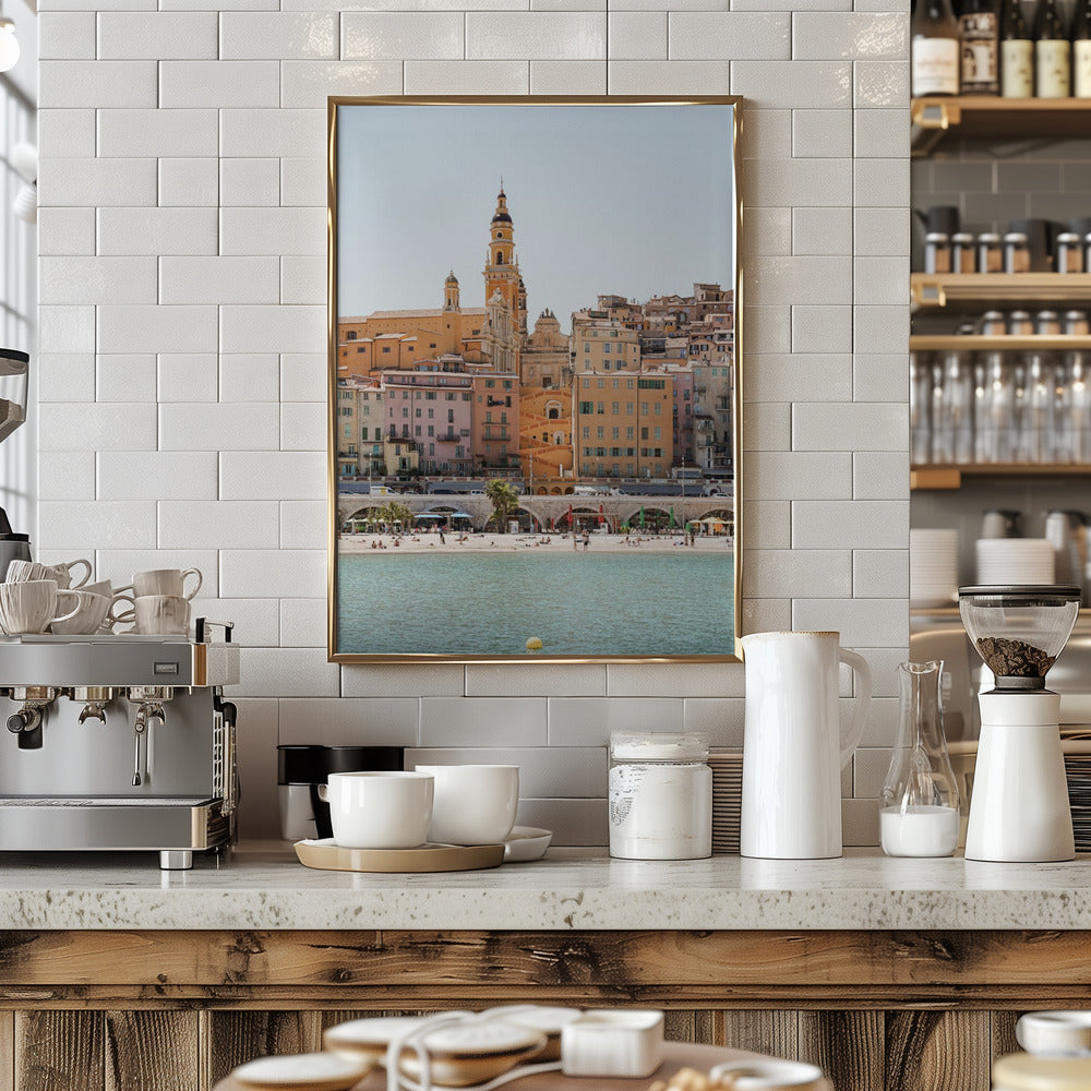 Skyline of Menton Poster
