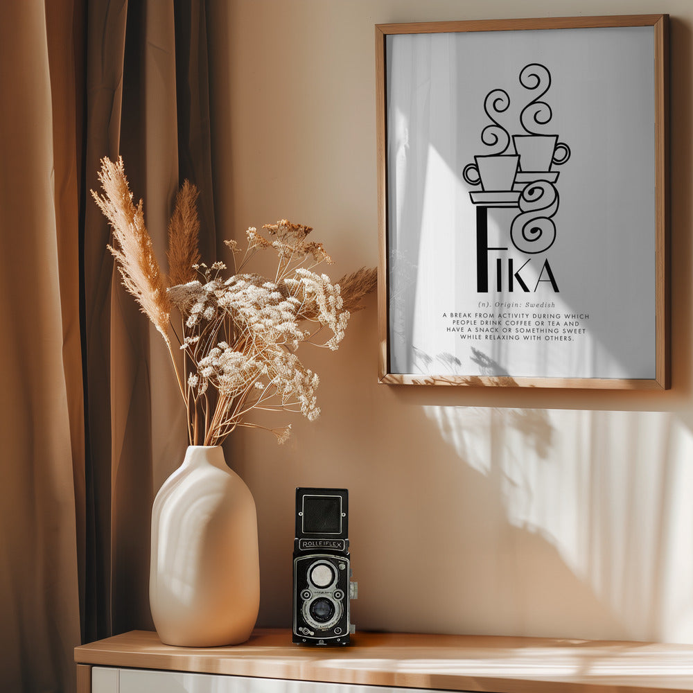 Fika illustrated definition Poster