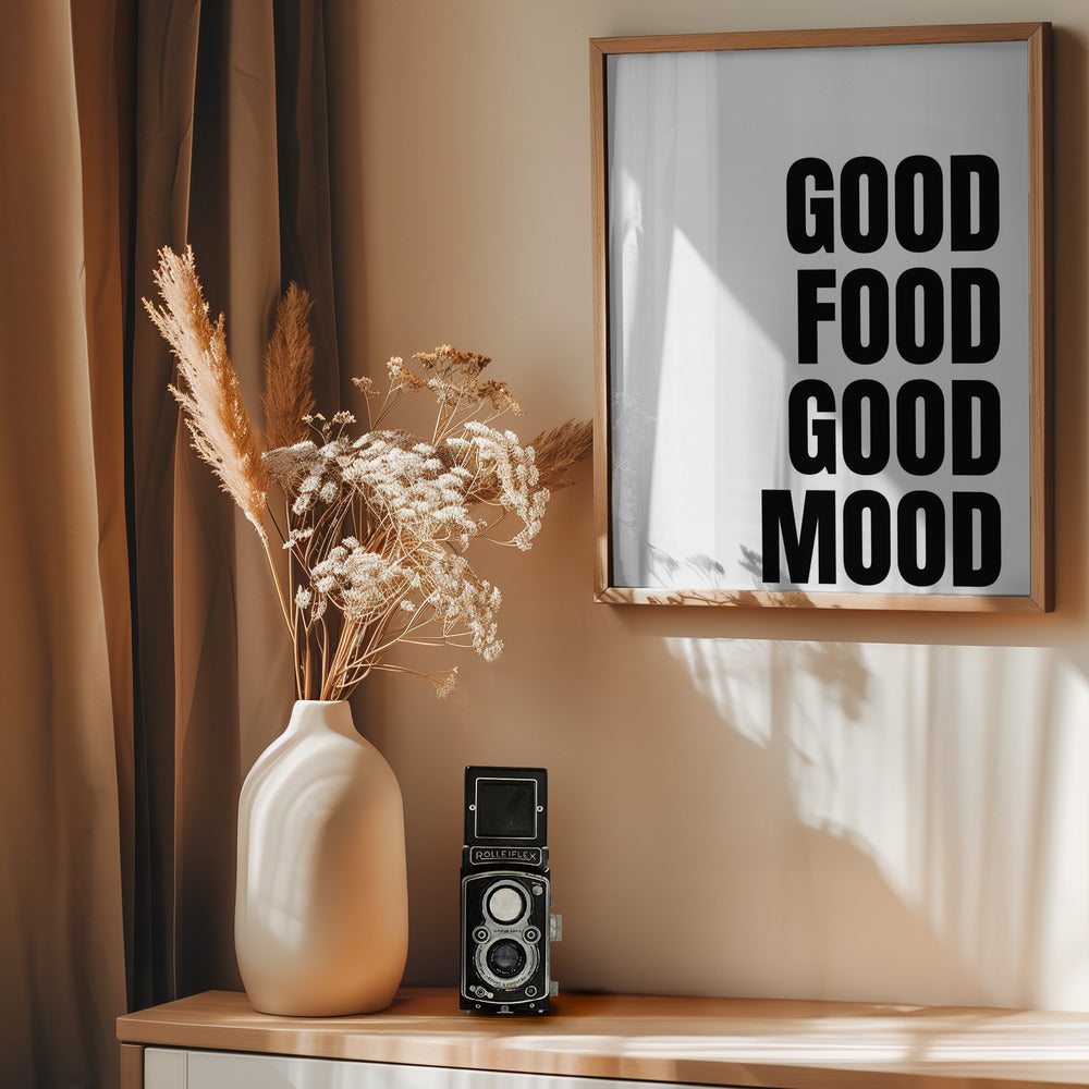 Godo Food Good Mood Poster (White)