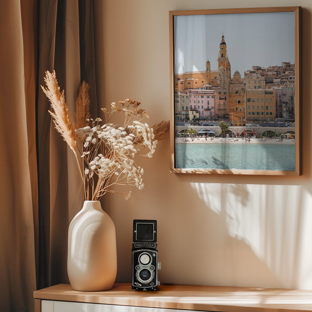 Skyline of Menton Poster
