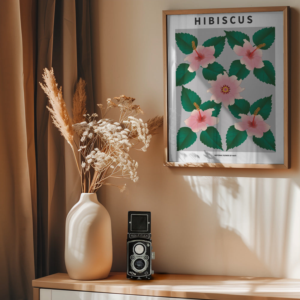 Hibiscus - National flower of Haiti Poster