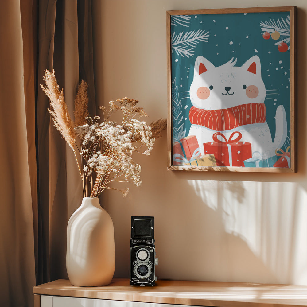 Christmas Cat Poster