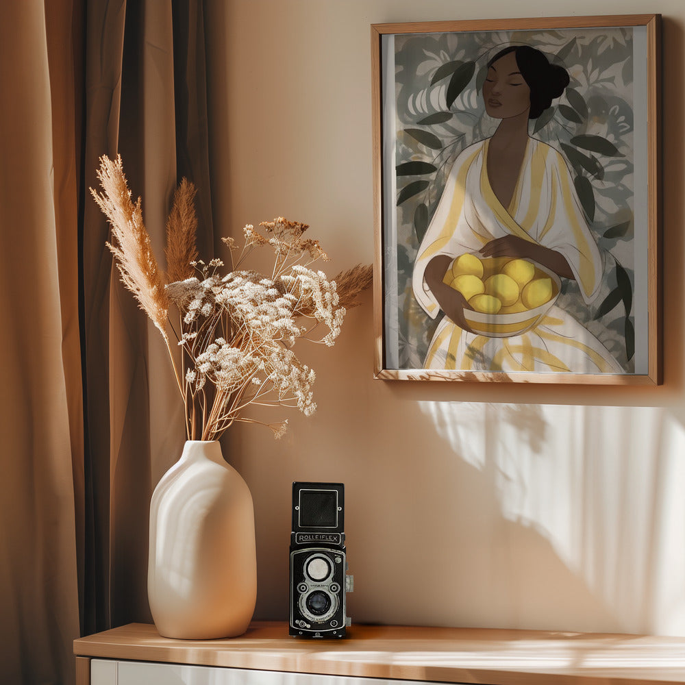 Citrus Garden Woman Poster