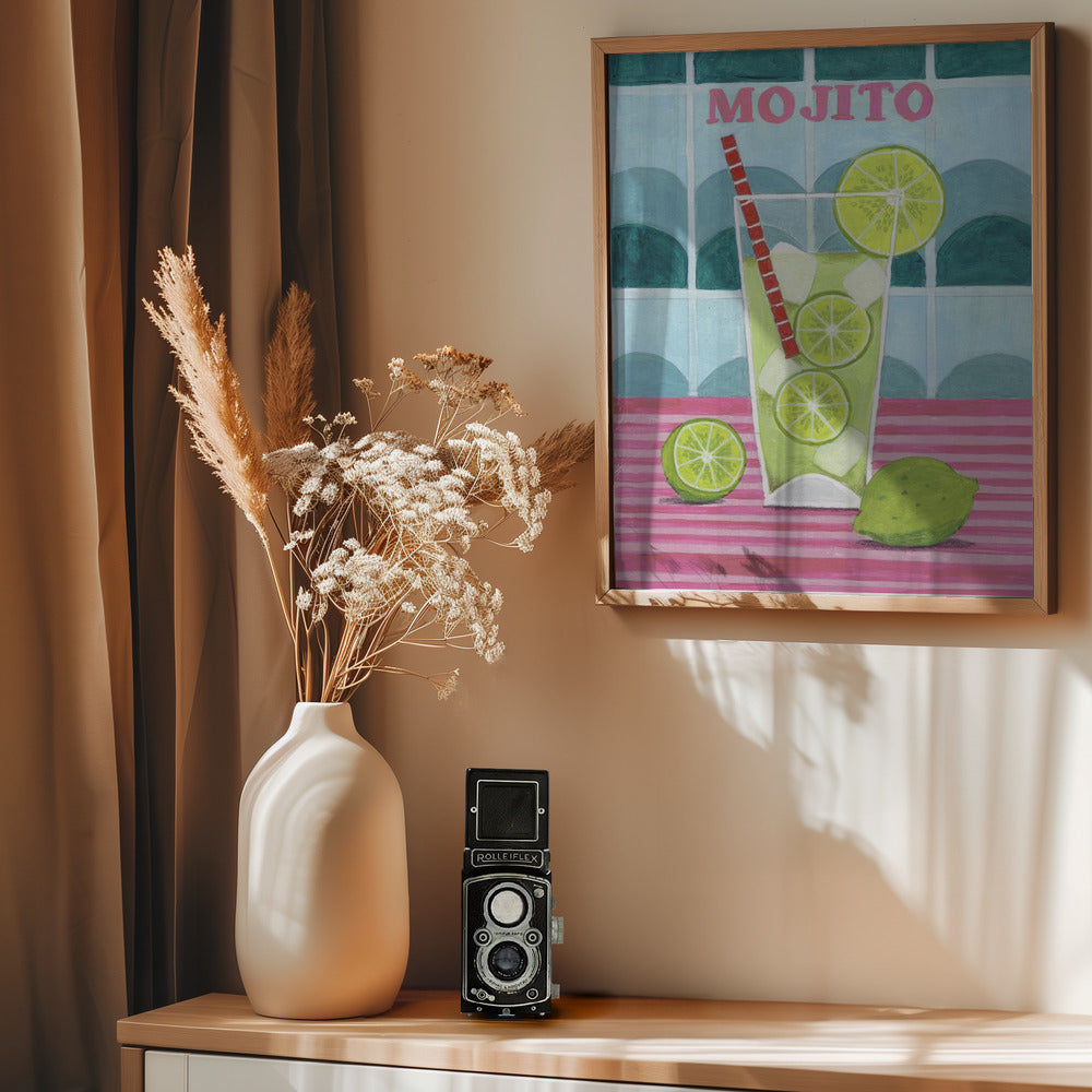 Glass of Mjito Poster
