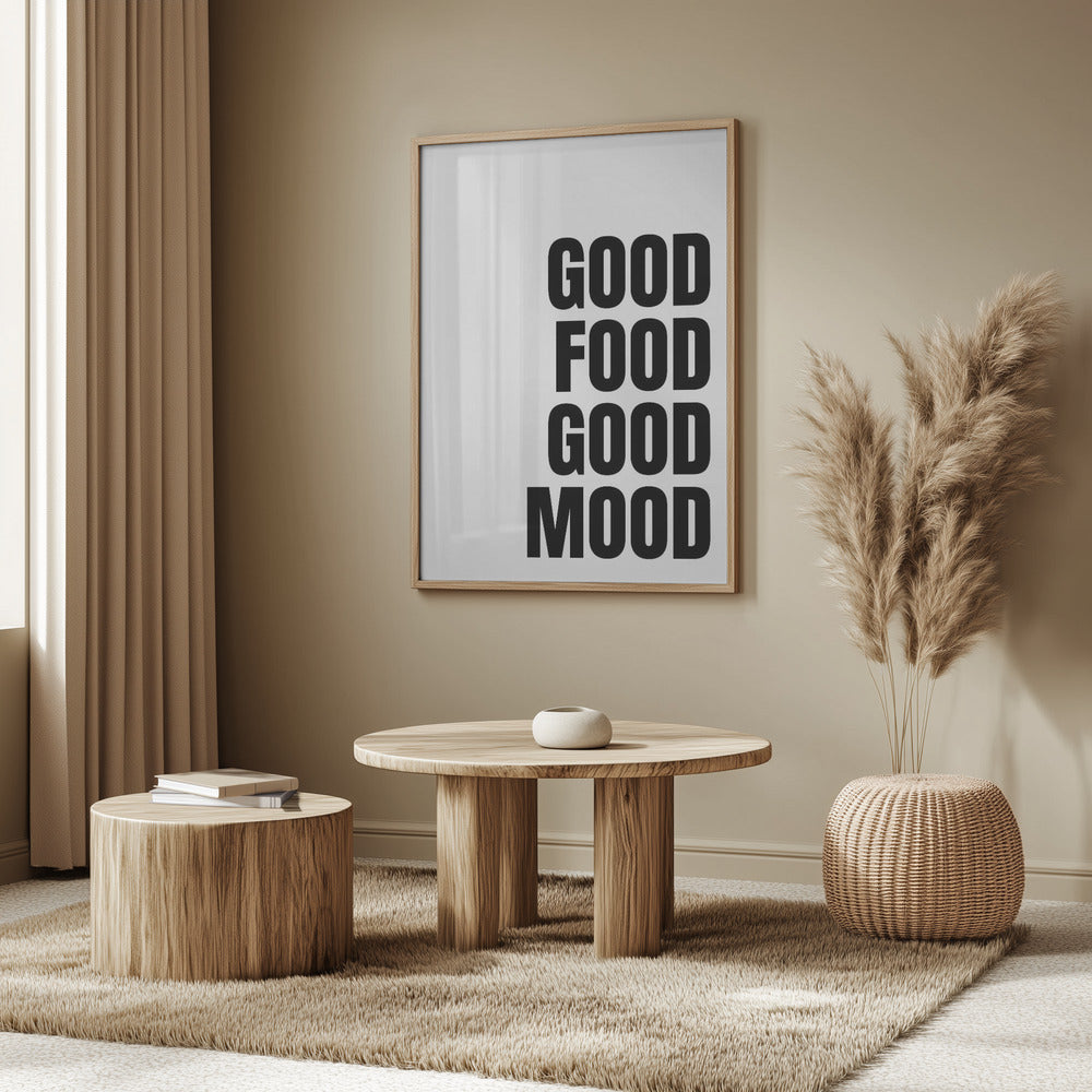 Godo Food Good Mood Poster (White)