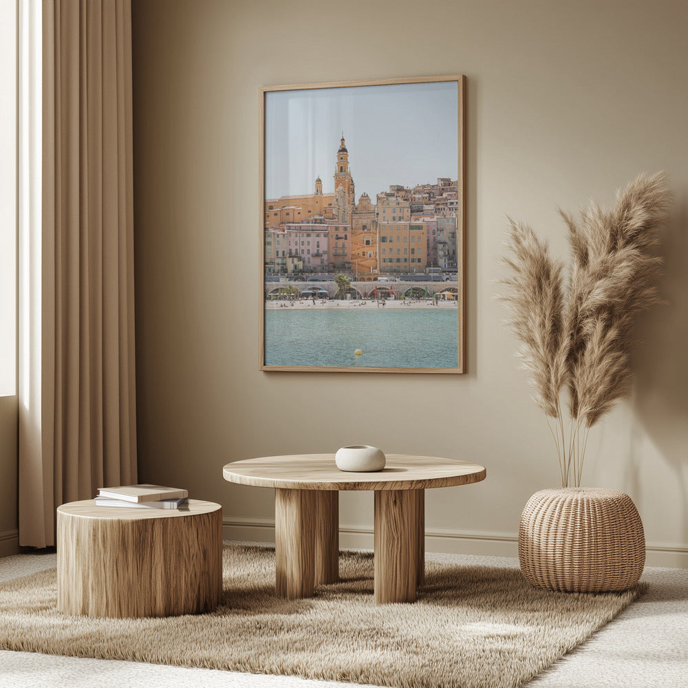 Skyline of Menton Poster