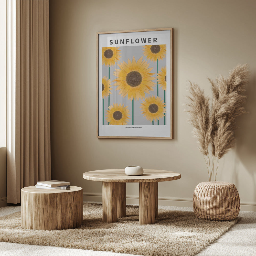 Sunflower - National flower och Ukraine Poster
