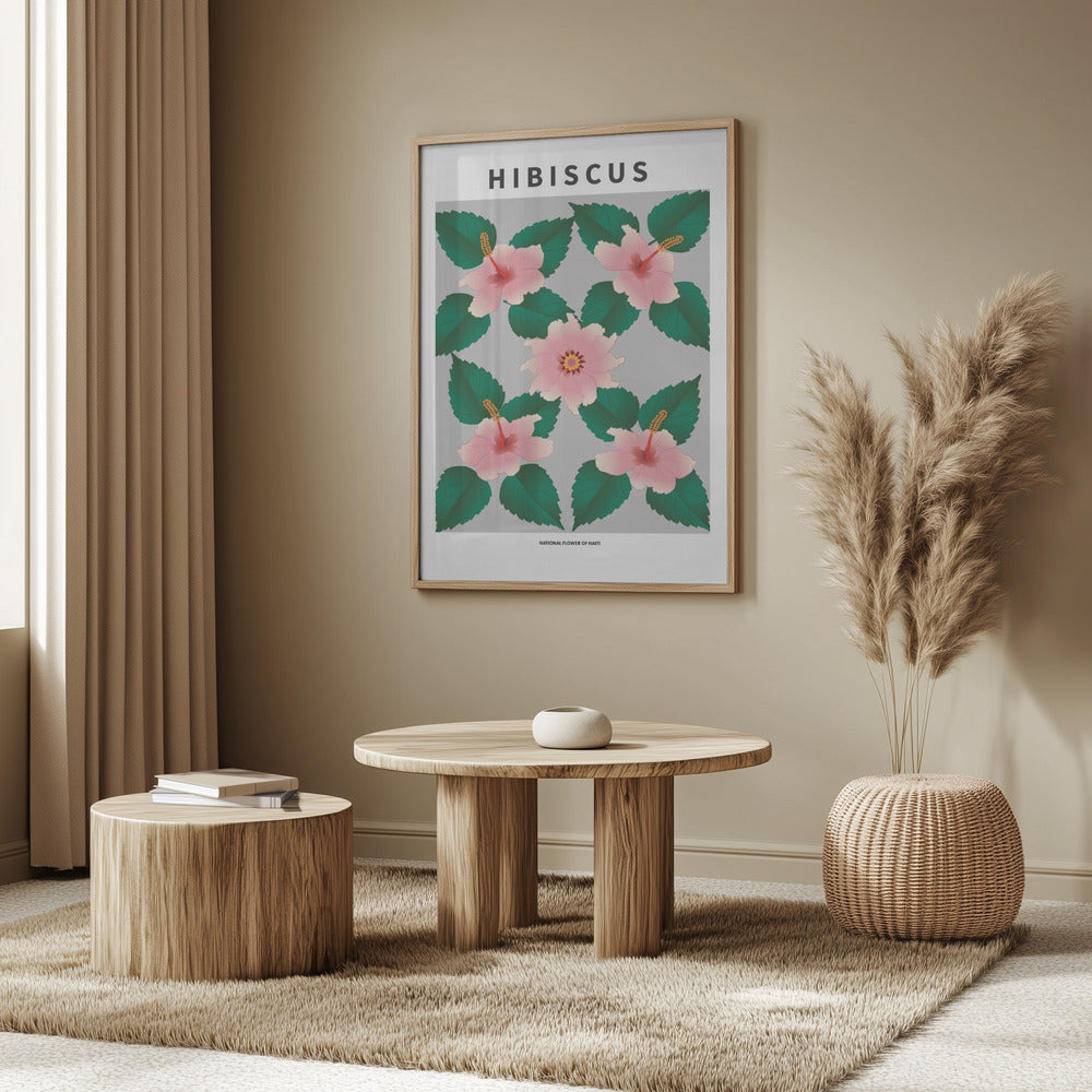 Hibiscus - National flower of Haiti Poster
