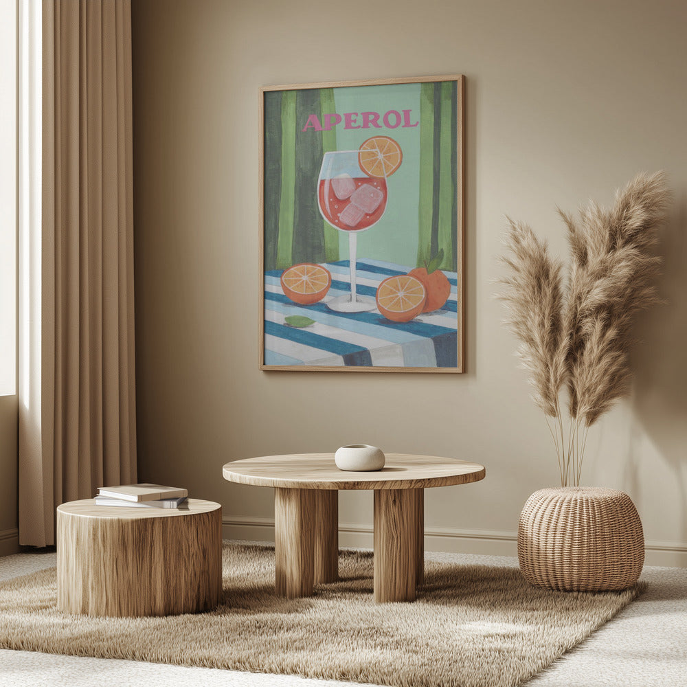 Aperol Spritz Cocktail Poster