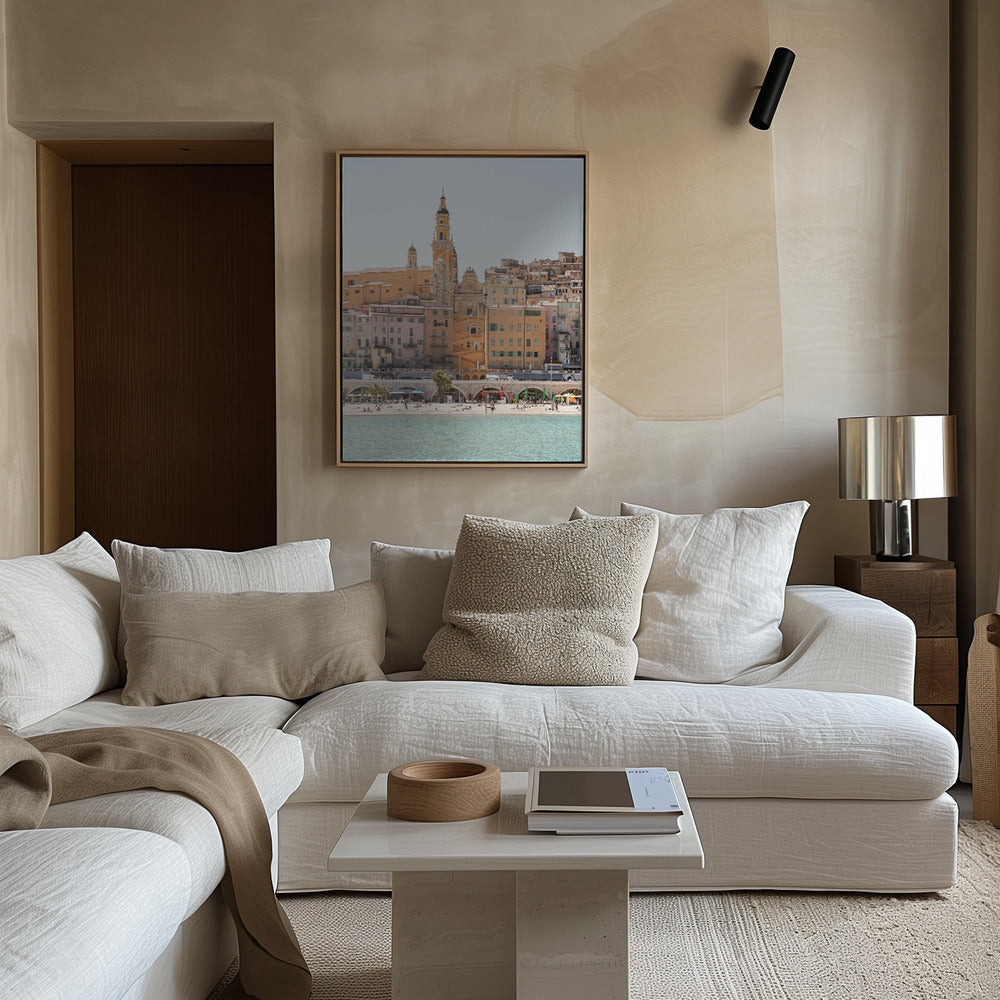 Skyline of Menton Poster