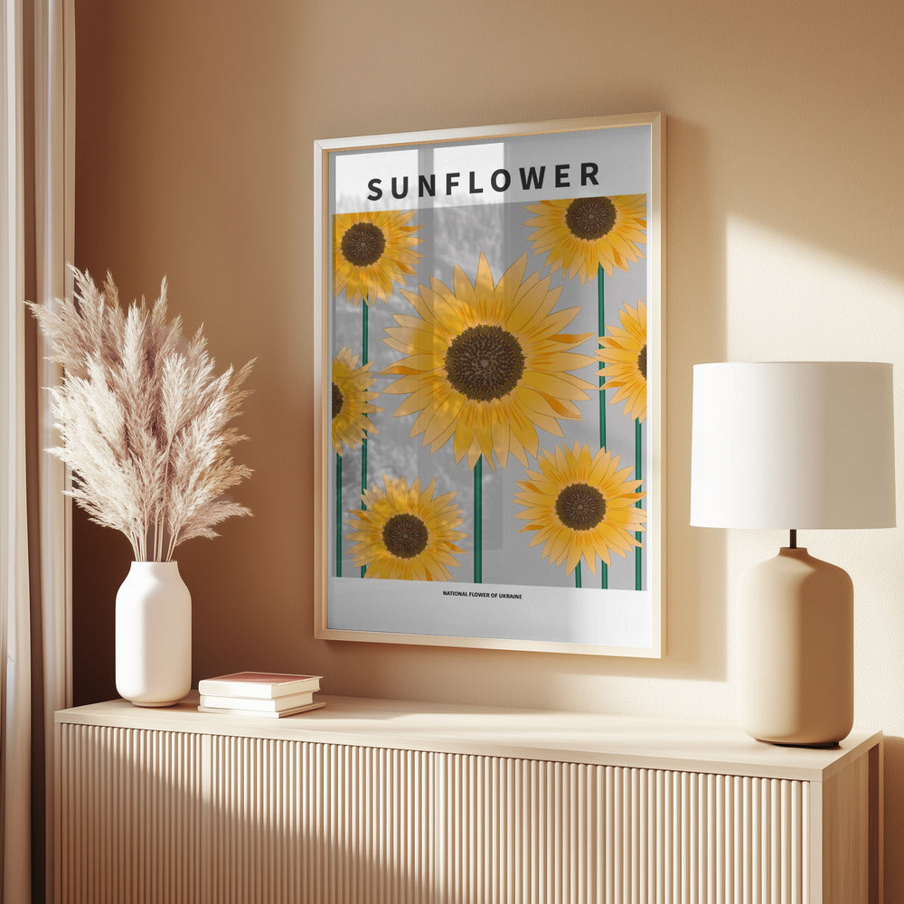 Sunflower - National flower och Ukraine Poster