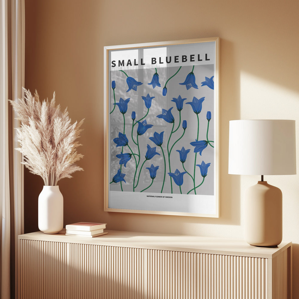 Small Bluebell - National flower of Sweden Poster