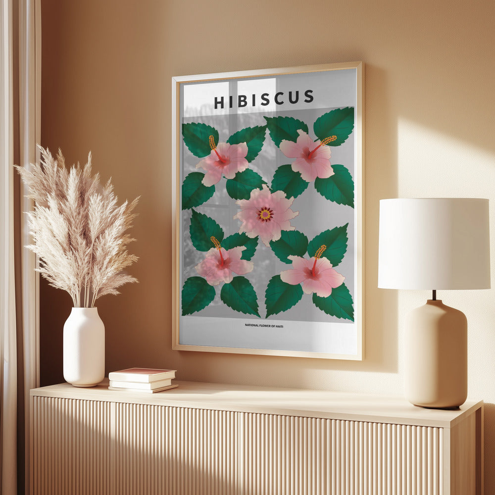 Hibiscus - National flower of Haiti Poster