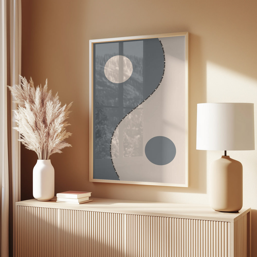 Balance gray Poster