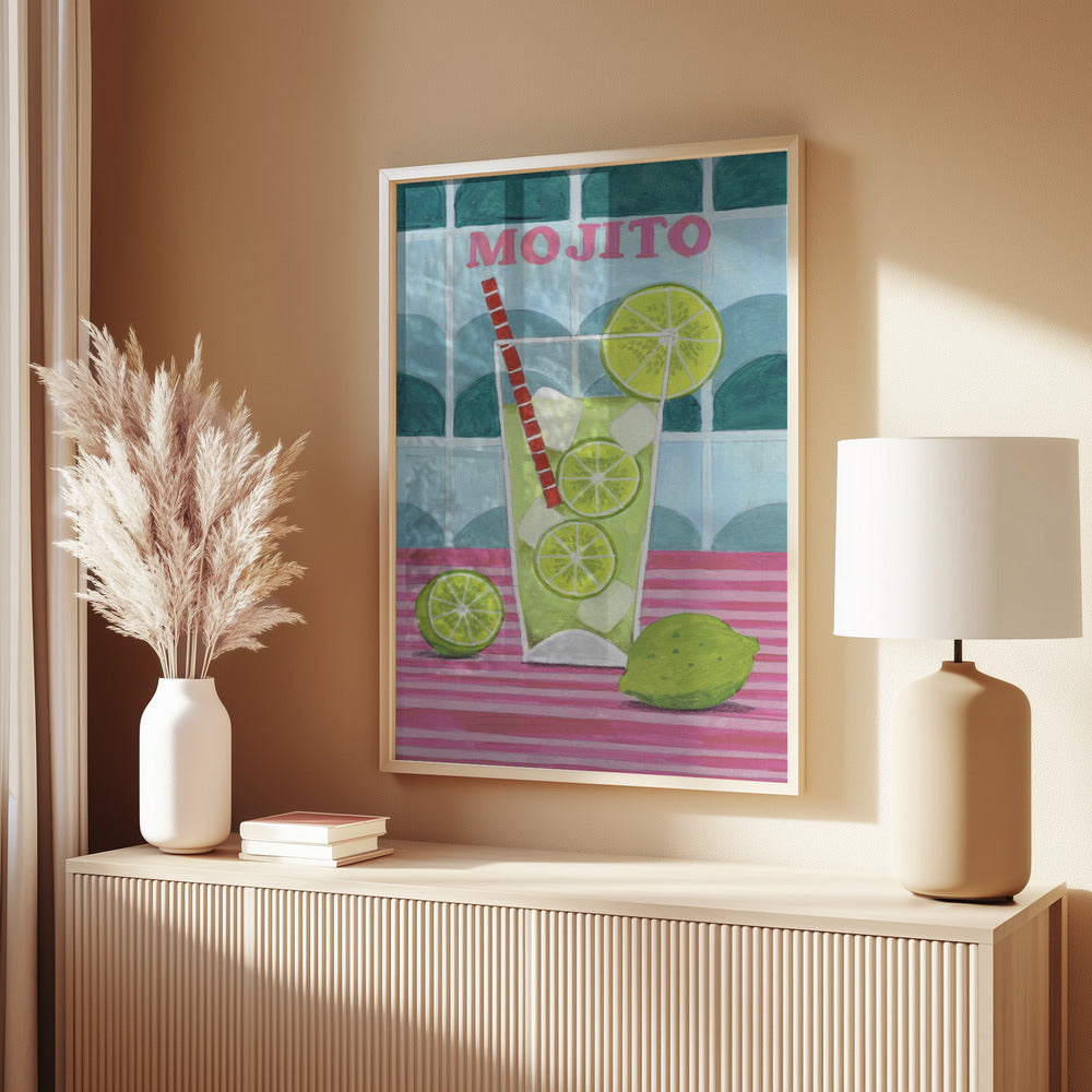 Glass of Mjito Poster