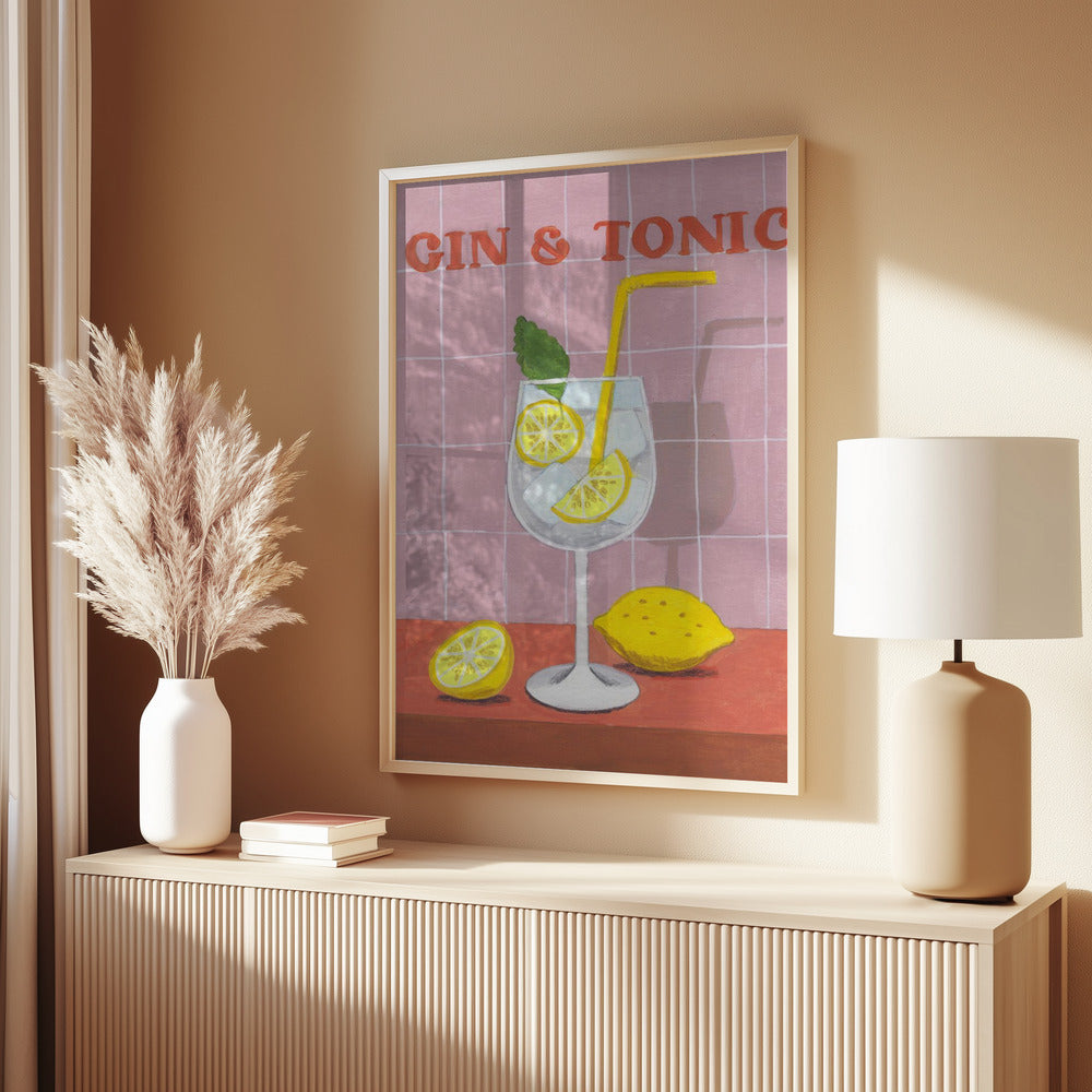 Gin and Tonic Cocktail Poster