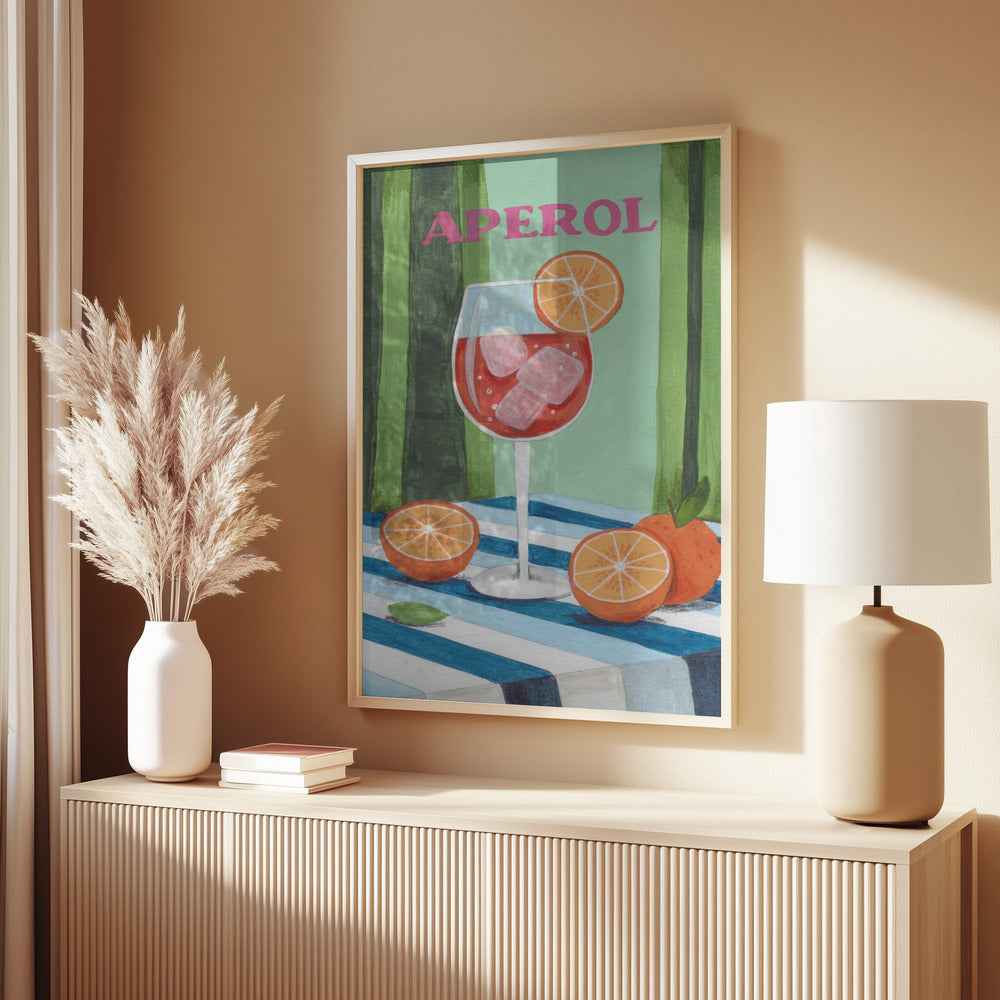 Aperol Spritz Cocktail Poster