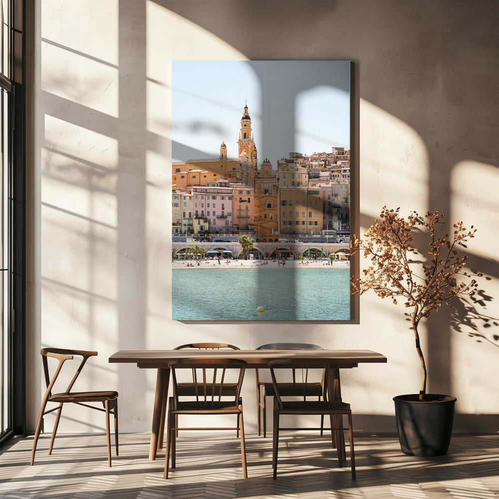 Skyline of Menton Poster