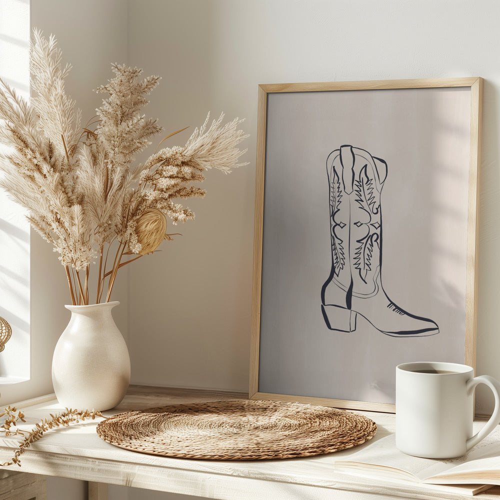 Cowboy Boots By Ivy Green Illustrations Poster