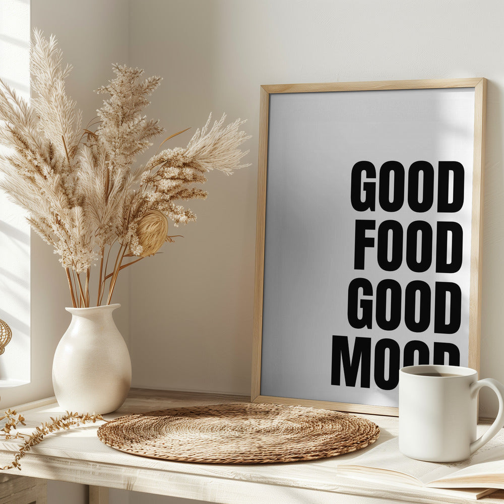 Godo Food Good Mood Poster (White)