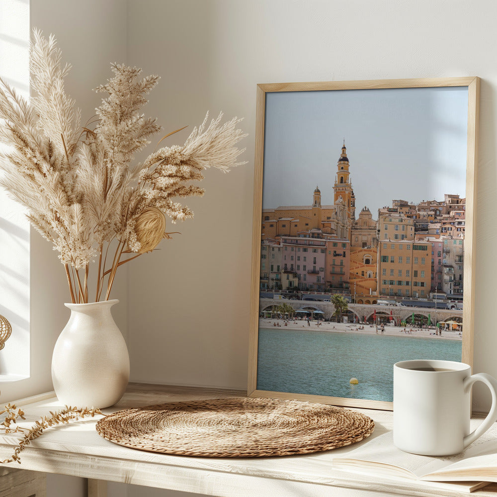 Skyline of Menton Poster