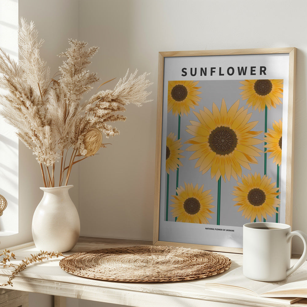 Sunflower - National flower och Ukraine Poster