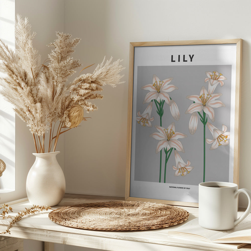 Lily - National flower of Italy Poster
