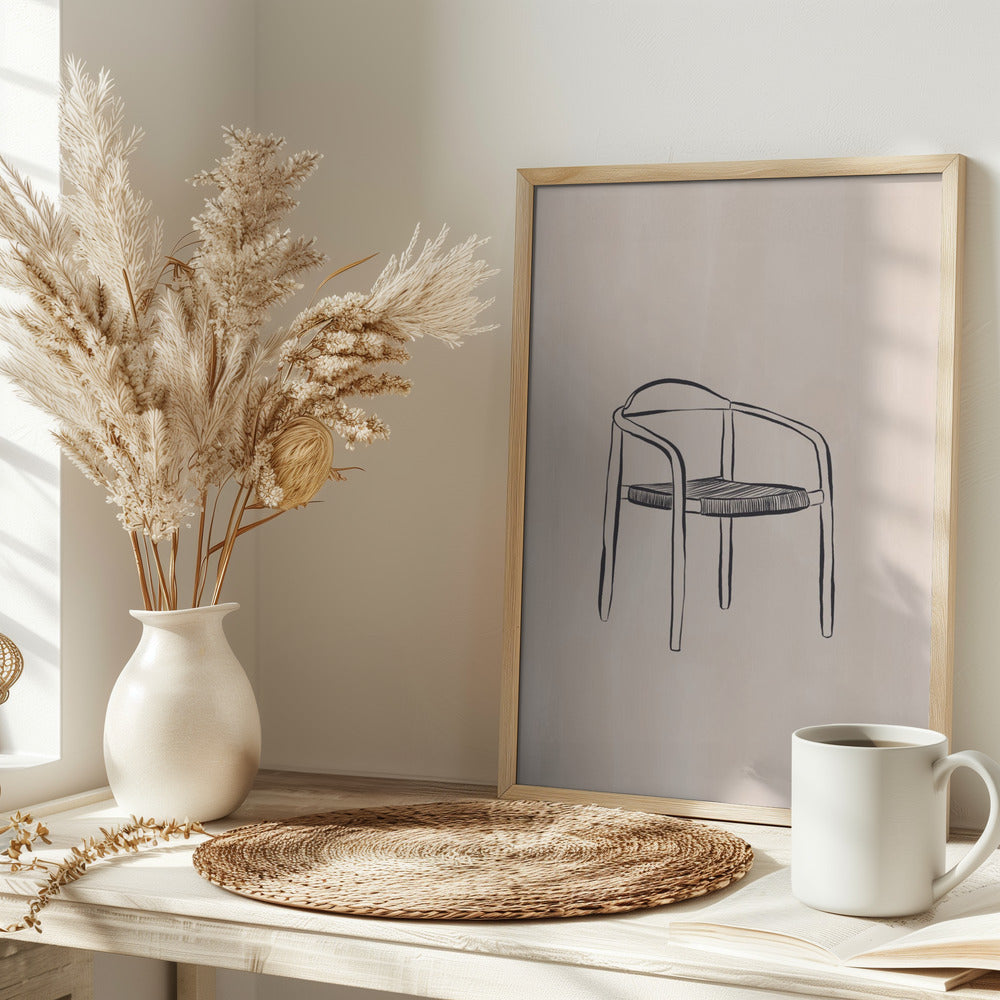 Design Chair Line Art Print By Ivy Green Illustrations 4 5 Ratio Poster