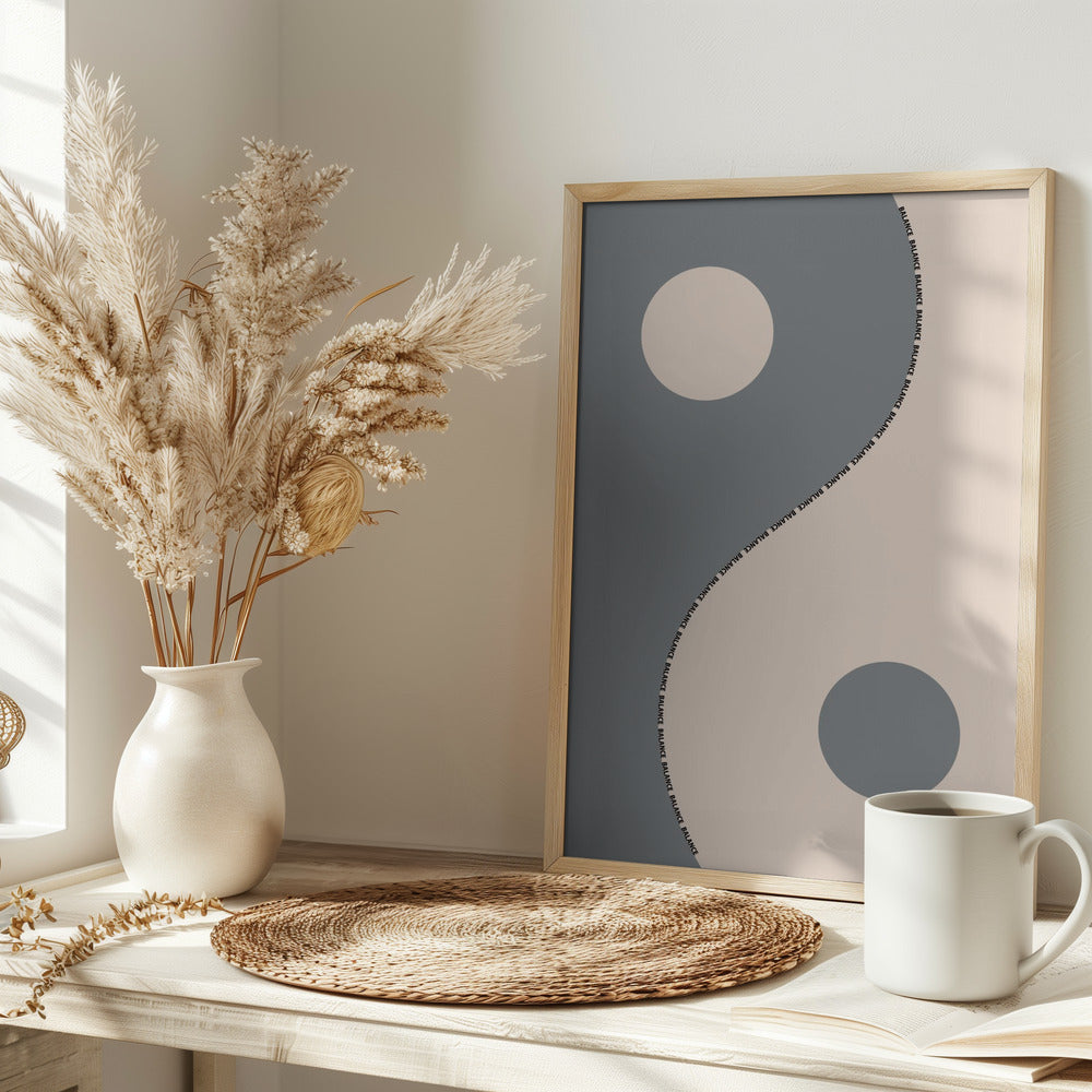 Balance gray Poster