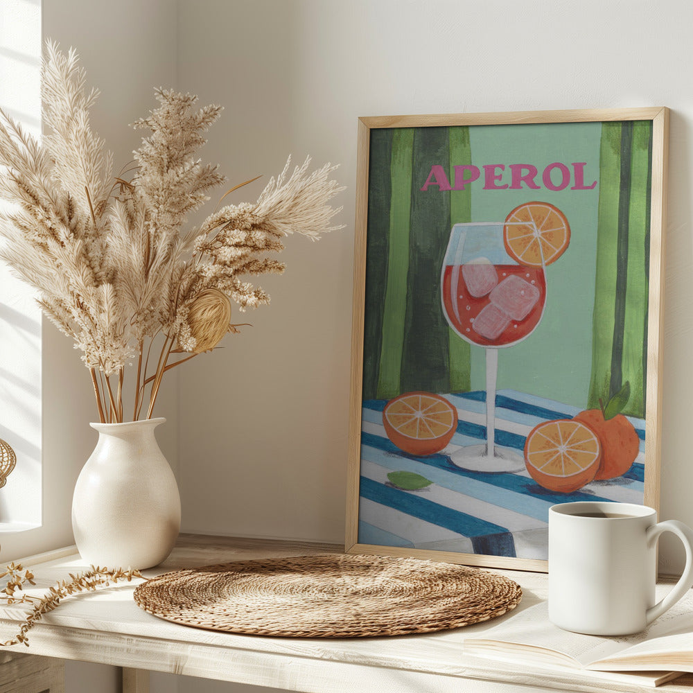 Aperol Spritz Cocktail Poster