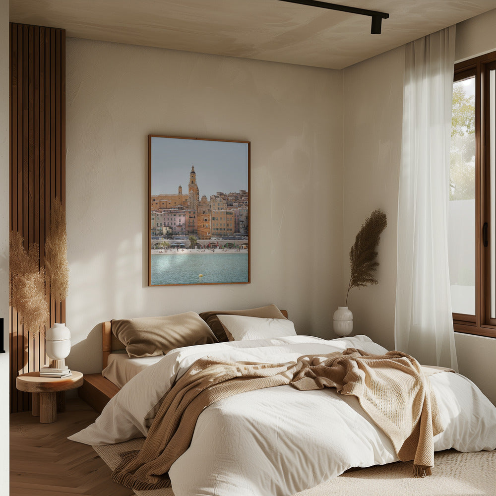 Skyline of Menton Poster