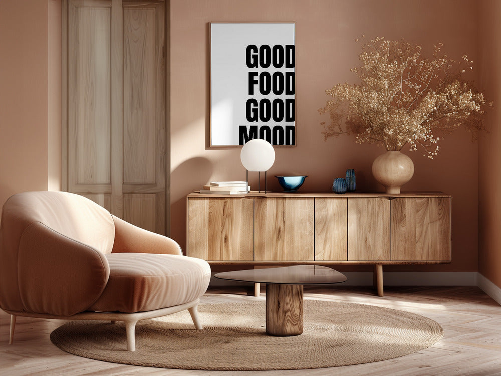 Godo Food Good Mood Poster (White)