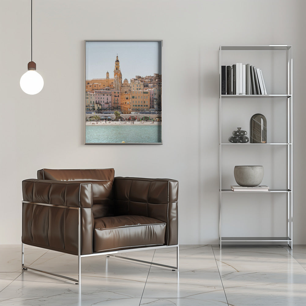 Skyline of Menton Poster