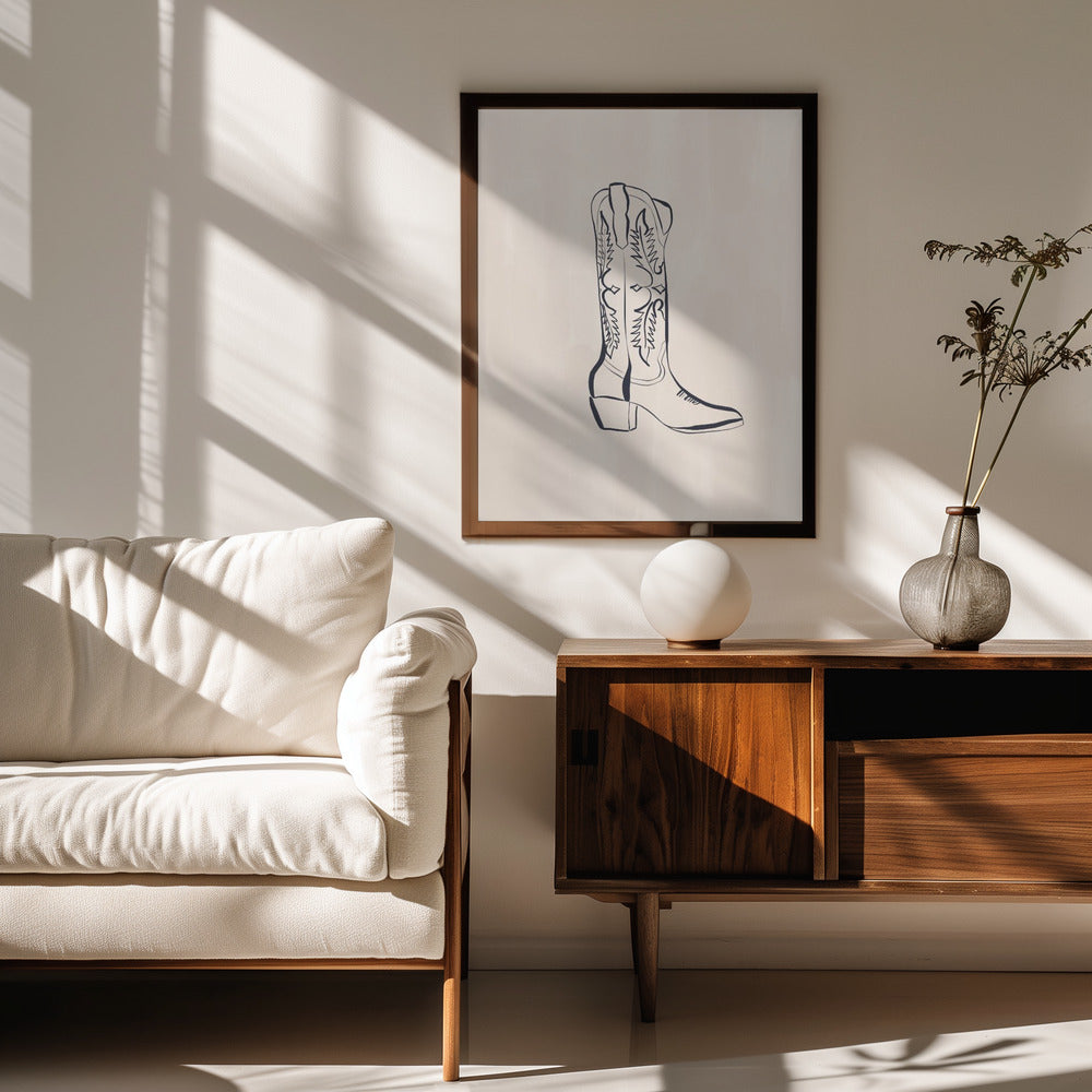 Cowboy Boots By Ivy Green Illustrations Poster