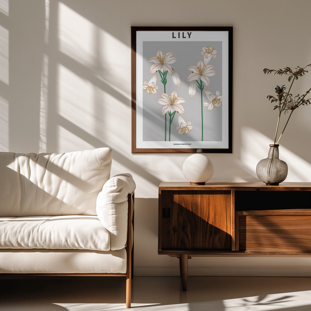 Lily - National flower of Italy Poster