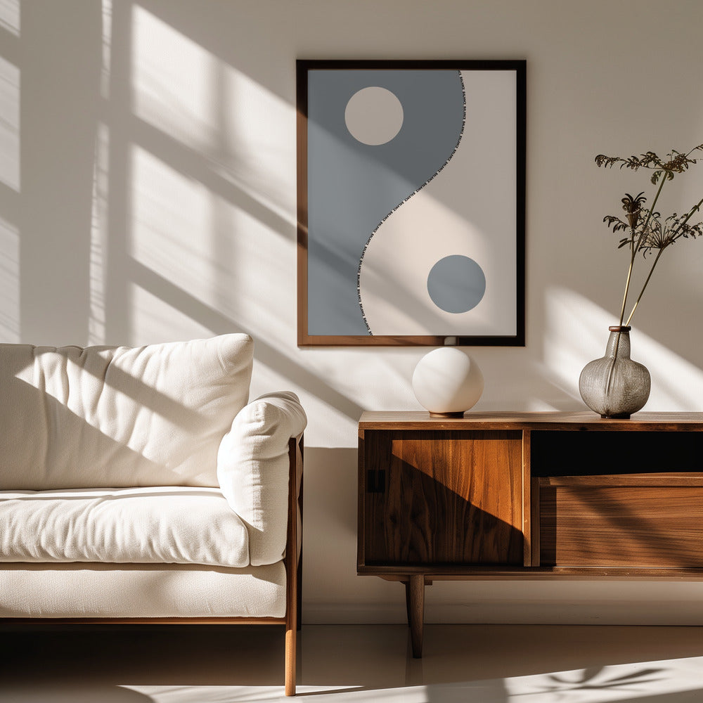 Balance gray Poster