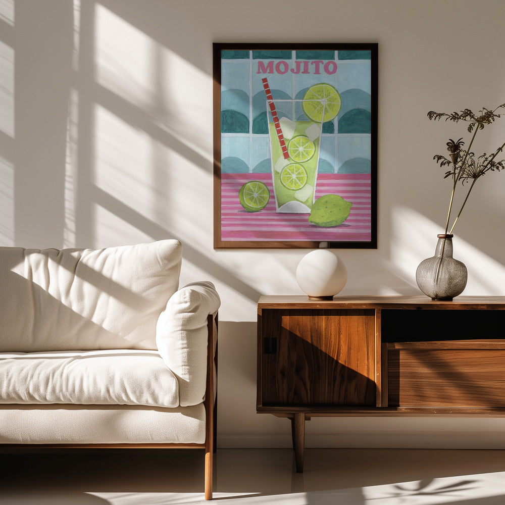 Glass of Mjito Poster